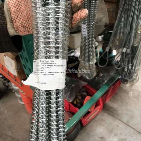Used National Oilwell Varco (NOV) WHIPCHECK SAFETY, CABLE 1/4'' year of 0 for sale, price ask the owner, at TurkPrinting in RIG EQUIPMENT